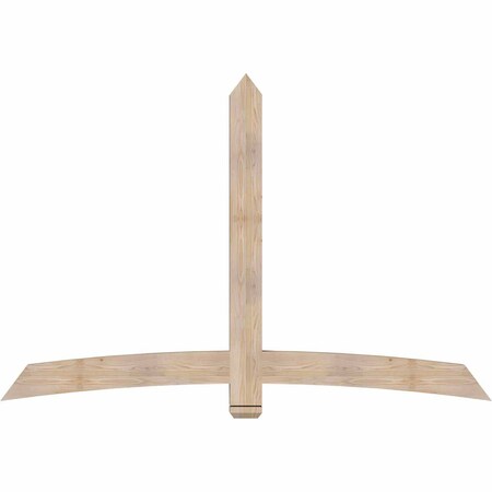 Ekena Millwork Bellingham Smooth Timber Gable Bracket, Douglas Fir, 84"W x 56"H x 3 1/2"D x 5 1/2"F, 16/12 Pitch GBW084X56X0406BEL00SDF